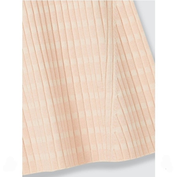NWT  Club Monaco Geo Mixing Rib Sweater 90s Knit Midi Skirt Size Small - Picture 5 of 12